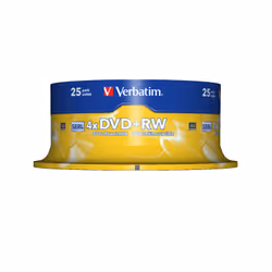 Verbatim DVD+RW Matt Silver 4,7 Go 25 pièce(s)