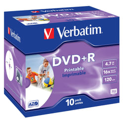 Verbatim 43508 DVD vierge 4,7 Go DVD+R 10 pièce(s)