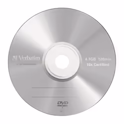 Verbatim DVD-R Matt Silver, DVD-R, 120 mm, Coffret à bijoux, 5 pièce(s), 4,7 Go