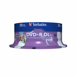 Verbatim 43667 DVD vierge 8,5 Go DVD+R DL 25 pièce(s)