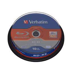 Verbatim BD-RE SL 25GB 2x 10 Pack Spindle 25 Go 10 pièce(s)