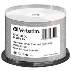 Verbatim DVD+R Double Layer Wide Thermal Printable 8x 8,5 Go