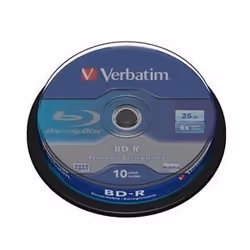 Verbatim BD-R SL 25GB 6 x 10 Pack Spindle, 25 Go, BD-R, Fuseau, 10 pièce(s)