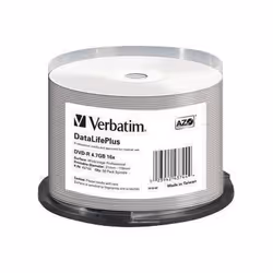 Verbatim DataLifePlus, DVD-R, 120 mm, Imprimable, Fuseau, 50 pièce(s), 4,7 Go