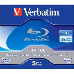 Verbatim 43748, 50 Go, BD-R, Coffret à bijoux, 5 pièce(s)