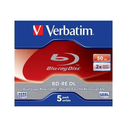 Verbatim BD-RE DL 50GB 2 x 5 Pack Jewel Case 50 Go 5 pièce(s)
