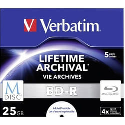 Verbatim M-Disc 4x BD-R 25 Go 5 pièce(s)