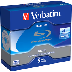 Verbatim DataLife 6x, 25 Go, BD-R, Coffret à bijoux, 5 pièce(s)