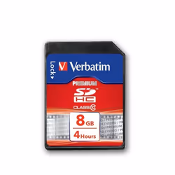Verbatim Premium, 8 Go, SDHC, Classe 10, 10 Mo/s, 10 Mo/s