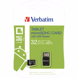 Verbatim Tablette U1 Carte Micro SDHC avec lecteur USB de 32 Go