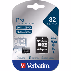 Verbatim Pro 32 Go MicroSDHC UHS Classe 10