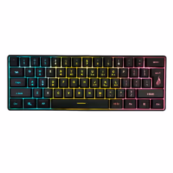 SureFire KingPin X1, 60%, USB, Clavier à membrane, QWERTY, LED RGB, Noir
