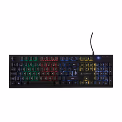 Verbatim KingPin X2, Avec fil, USB, Clavier à membrane, QWERTY, LED RGB, Noir