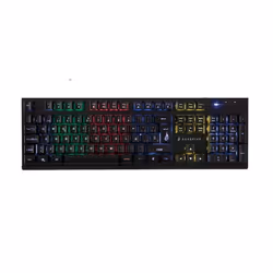 SureFire KingPin X2, Taille réelle (100 %), USB, Clavier à membrane, AZERTY, LED RGB, Noir, Métallique