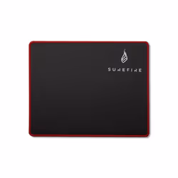 SureFire Silent Flight 320, Noir, Rouge, Monochromatique, Fibre, Polyester, Caoutchouc, Base antidérapante, Tapis de souris d ...