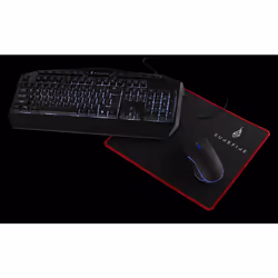 SureFire Silent Flight 320 Tapis de souris de jeu Noir, Rouge