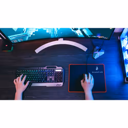 SureFire Silent Flight 320 Tapis de souris de jeu Noir, Rouge