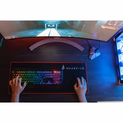 SureFire Silent Flight 680 Tapis de souris de jeu Noir, Rouge - Vue supplémentaire 2