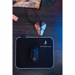 SureFire Silent Flight RGB-320 Tapis de souris de jeu Noir - Vue supplémentaire 4