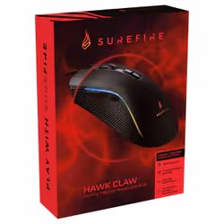 SureFire Hawk Claw, Droitier, Optique, USB Type-A, 6400 DPI, 6000 ips, Noir