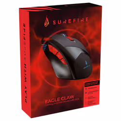 SureFire Eagle Claw Gaming Mouse, Droitier, Optique, USB Type-A, 3200 DPI, 6000 ips, Noir
