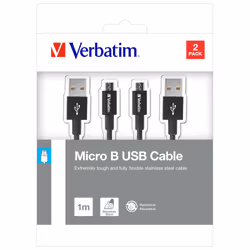 Verbatim 48874 câble USB 1 m USB 3.2 Gen 1 (3.1 Gen 1) Micro-USB A USB A Noir