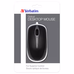 Verbatim 49019, Ambidextre, Optique, USB Type-A, 1000 DPI, Noir, Gris