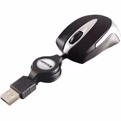 Verbatim Souris optique de voyage Go Mini - Noir, Ambidextre, Optique, USB Type-A, 1000 DPI