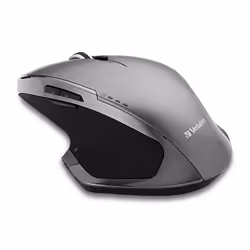 Verbatim Souris sans fil à 8 boutons et à LED bleue, Blue LED, RF sans fil, 1600 DPI, Noir, Gris