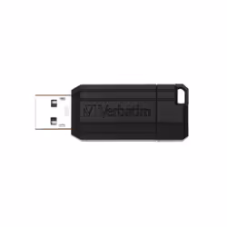 Verbatim Micro-clé USBPinStripe de 8 Go - noire, 8 Go, USB Type-A, 2.0, 10 Mo/s, Slide, Noir