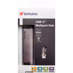 Verbatim 49141 station d'accueil USB 3.2 Gen 1 (3.1 Gen 1) Type-C Noir, Argent - Vue supplémentaire 2