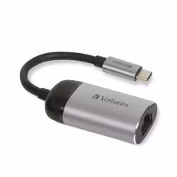 Verbatim 49146, USB 3.2 Gen 1 (3.1 Gen 1) Type-C, Noir, Argent, RJ-45, Métal, USB, 5 - 40 °C