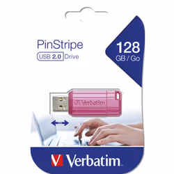 Verbatim PinStripe lecteur USB flash 128 Go USB Type-A 2.0 Rose - Vue supplémentaire 4