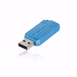 Verbatim PinStripe, 128 Go, USB Type-A, 2.0, 12 Mo/s, Casquette, Bleu