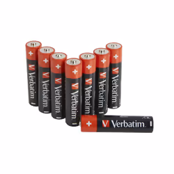 Verbatim 49502, Batterie à usage unique, AAA, 1,5 V, 8 pièce(s), -18 - 50 °C, 44,5 mm