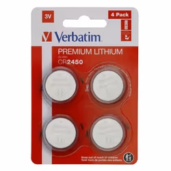 Verbatim CR2450, Batterie à usage unique, CR2450, Lithium, 3 V, 4 pièce(s), Argent