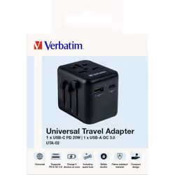 Verbatim 49544 adaptateur prise d'alimentation Universel Noir - Vue supplémentaire 8