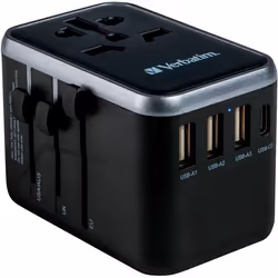 Verbatim 49546, Universel, Universel, Type A, Type B, Type C (Europlug), Type E (FR), Type F, Type G (Royaume-Uni), Type I (A ...
