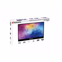 Verbatim 49593 écran plat de PC 17.3" Full HD Écran tactile Noir