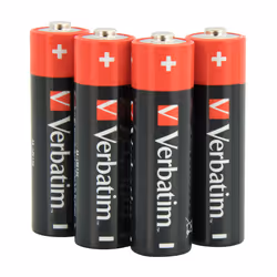 Verbatim Piles alcalines AA, Batterie à usage unique, AA, Alcaline, 1,5 V, 10 pièce(s), Noir, Rouge
