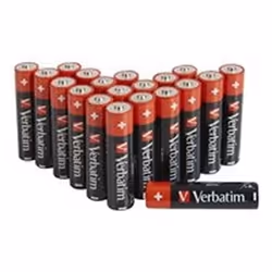 Verbatim 49877, Batterie à usage unique, AA, 1,5 V, 20 pièce(s), -18 - 50 °C, 50,5 mm