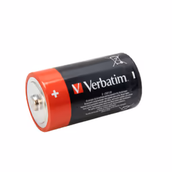 Verbatim Piles alcalines D, Batterie à usage unique, Alcaline, 1,5 V, 2 pièce(s), Multicolore, 34,2 mm