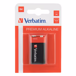 Verbatim Piles alcalines 9V, Batterie à usage unique, Alcaline, 9 V, 1 pièce(s), Multicolore, 46 g
