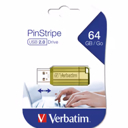 Verbatim Store n Go Pinstripe USB 2.0 Eucalyptus Green 64GB - USB-Stick - 64 GB, 64 Go, USB Type-A, 2.0, 12 Mo/s, Slide, Bleu