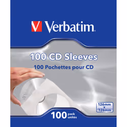 Verbatim Pack de 100 pochettes CD (Papier), 100 disques, Papier