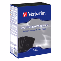 Verbatim Empty Standard DVD Cases, Noir