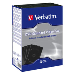 Verbatim Empty Standard DVD Cases Noir