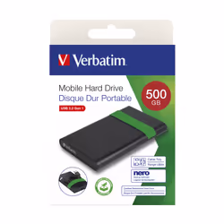 Verbatim 53111 disque dur externe 512 Go Noir, Vert