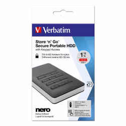 Verbatim Disque dur portable sécurisé Store n Go avec accès par clavier 1 To - Vue supplémentaire 4