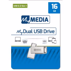 MyMedia MyDual USB 3.2 Gen 1 lecteur USB flash 16 Go USB Type-A / USB Type-C 3.2 Gen 1 (3.1 Gen 1) Argent